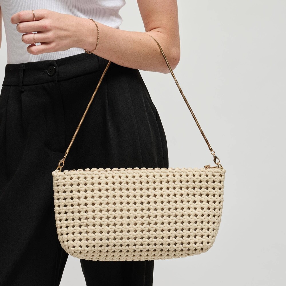 Sol and Selene - Eclipse Clutch Shoulder Bag - Cream